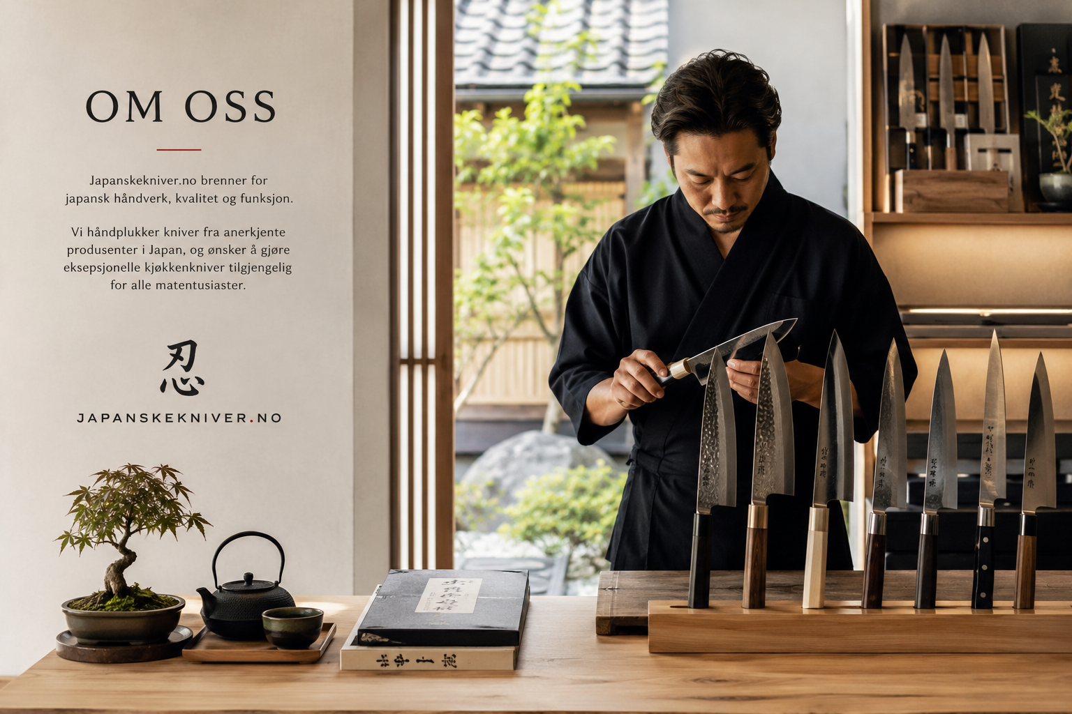 Knivsmed med japanske kniver